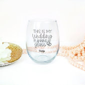 新婦が黒に変わるモダンカスタムウェディング ステムなしワイングラス