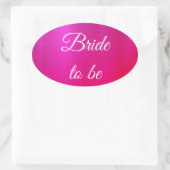 新婦が2トーンになるカラー 楕円形シール (バッグ)