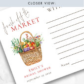 新婦とのフレッシュオフマーケットブライダルシャワー エンクロージャーカード