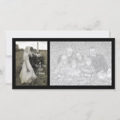 新婦とトラクターの国の結婚式ありがとう サンキューカード (正面)