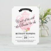 新婦と一緒にお茶を! | ブライダルシャワー 招待状 (スタンド正面)