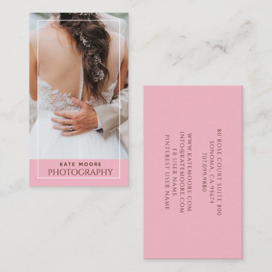 新婦と夫の写結婚真者 名刺 (正面/裏面)