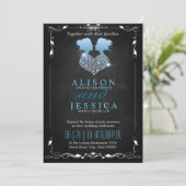 新婦と新婦 - 二人の新婦の結婚式 - レズビアン 招待状 (スタンド正面)