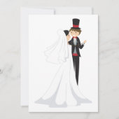 新婦と新郎が踊る 招待状 (正面)