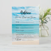 新婦と新郎のためのアドバイス　ビーチとオーシャン 招待状 (スタンド正面)