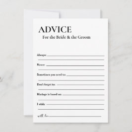 新婦と新郎のためのミニマルなアドバイス