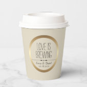新婦と新郎のオリジナルコーヒー 紙コップ (裏面)