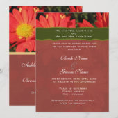 新婦と新郎の両親からの結婚式の招待状。 招待状 (正面/裏面)