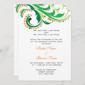 新婦と新郎の両親の結婚式招待状 招待状 (正面/裏面)