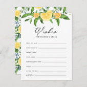 新婦と新郎へのオレンジとレモンの願い インビテーションポストカード (正面/裏面)