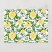 新婦と新郎へのオレンジとレモンの願い インビテーションポストカード (裏面)