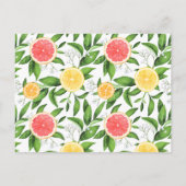 新婦と新郎へのリンゴとグレープフルーツの願い インビテーションポストカード (裏面)