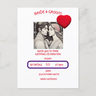 新婦と新郎 ポストカード