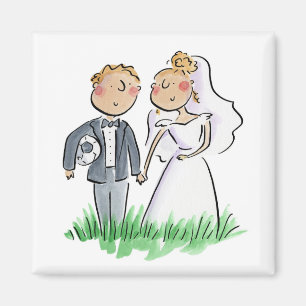 新婦と新郎 マグネット