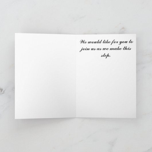 新婦と新郎 招待状 (内部)