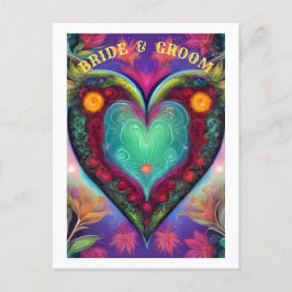 新婦と新郎 案内ポストカード