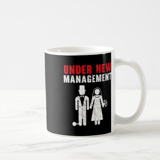 新婦と新郎　結婚式の日　結婚しました コーヒーマグカップ (右)