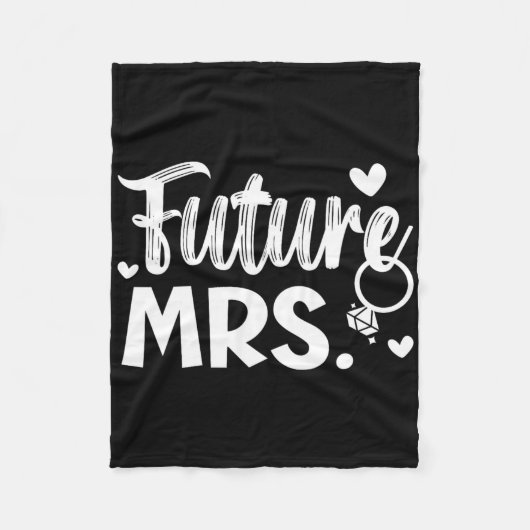 新婦と新郎　結婚式の日　結婚しました フリースブランケット (正面)