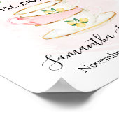 新婦になるレモンピンクのシャワーはお茶の時間 ポスター (角)