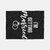 新婦になる女の子 楽しいバチェロレッテパーティ フリースブランケット (正面(横))