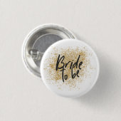 新婦になる – 金ゴールド/黒 缶バッジ (正面&裏面)