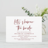 新婦にシャワーを浴びモダン、カジュアルブライダルシャワー 招待状 (スタンド正面)