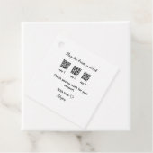 新婦にドリンクを買う QRコードをスキャンしてありがとう招待状 フェイバータグ (インサイチュ)