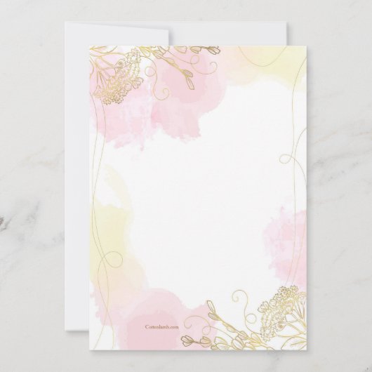 新婦に乾杯 招待状 (裏面)