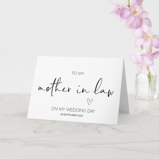 新婦のお母さん結婚が新婦の車からありがとう カード (蘭)