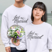 新婦のたった今結婚しましたマッチングハネムーン服 Tシャツ