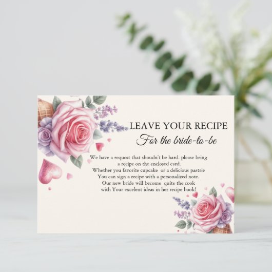 新婦のためのアイスクリームのリクエストレシピ アドバイスカード (スタンド正面)