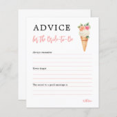 新婦のためのアイスクリームブライダルシャワーアドバイス (正面/裏面)