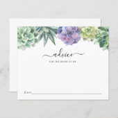 新婦のための多肉的アドバイス (正面/裏面)