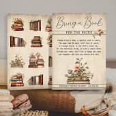 新婦のための本を持って来るブライダルシャワーインサート 招待状