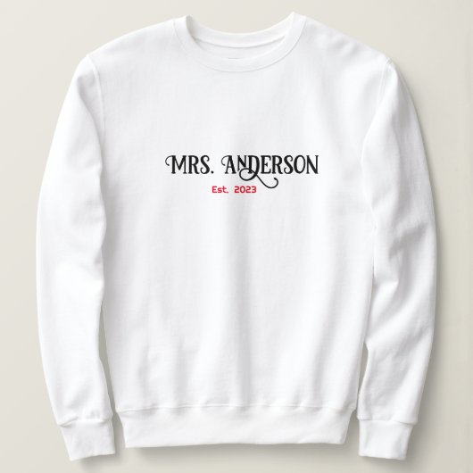 新婦のための特別な贈り物、結婚前のお祝いギフト スウェットシャツ (デザイン正面)