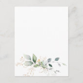 新婦のための緑と金ゴールドの葉のアドバイス アドバイスカード (裏面)