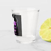 新婦のウェディングタキシード ラベンダー 花 カスタマイズ ショットグラス (右)