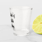 新婦のゴッドファーザー・ブラック・名前をカスタムする結婚ズ ショットグラス (右)