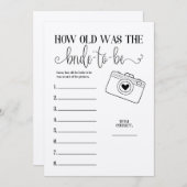 新婦のシャワーゲームは何歳だった プログラム (正面/裏面)