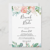 新婦のシャワー付きトロピカルフラワーブランチ 招待状 (正面)
