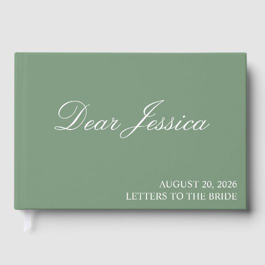 新婦のスクラップブックパーソナライズされたへの手紙、次のd ゲストブック (正面)