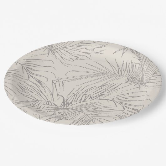 新婦のパラダイストロピカルロマンス結婚ズプレート ペーパープレート (アングル)