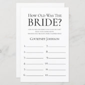 新婦のブライダルシャワー (正面/裏面)