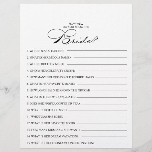 新婦のブライダルシャワー (正面)