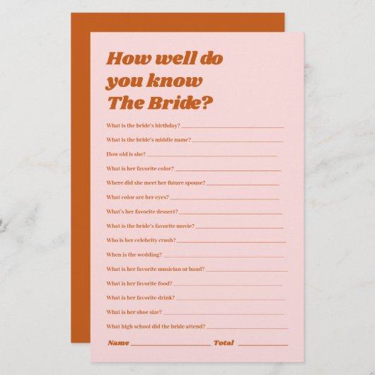 新婦のブライダルシャワー (正面/裏面)