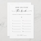 新婦のブライダルシャワー プログラム (正面/裏面)