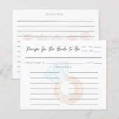 新婦のミニマルブライダルシャワーレシピカード (正面/裏面)