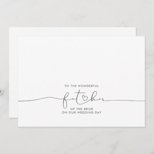 新婦のメッセージの素晴らしい父親へ (正面/裏面)