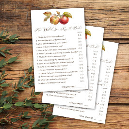 新婦のリンゴ秋のゲームを知っている