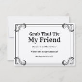 新婦の介添え人へのお願い クラシックなタイブリッジ 招待状 (正面)